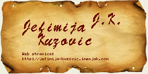Jefimija Kuzović vizit kartica